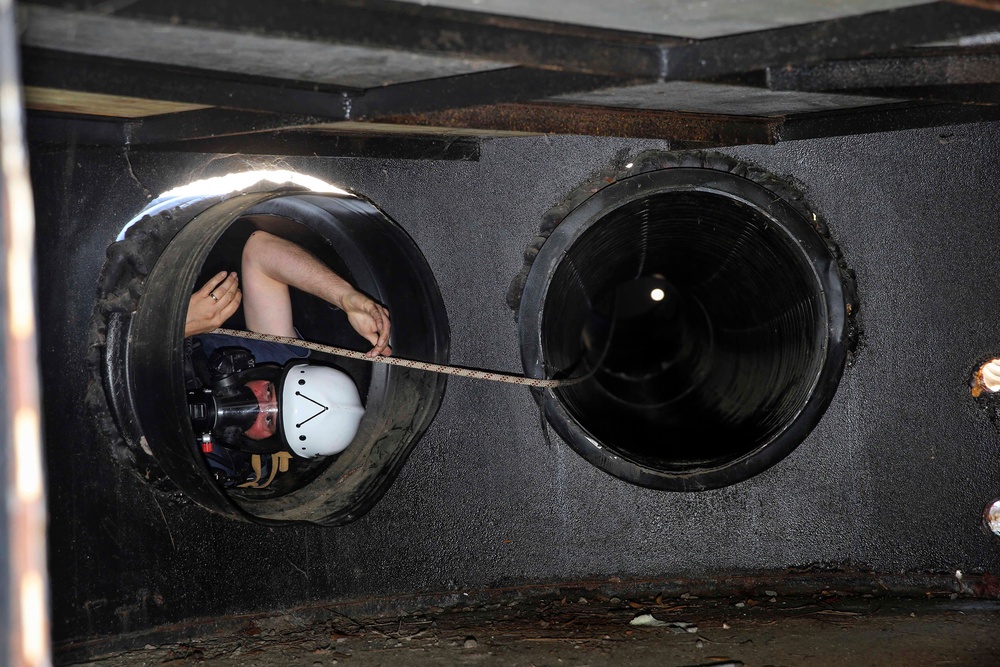 Fightertown firefighters conduct confined space training