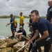 US Navy divers and Belizean Coast Guard divers work together during Southern Partnership Station '14