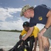 US Navy divers and Belizean Coast Guard divers work together during Southern Partnership Station '14