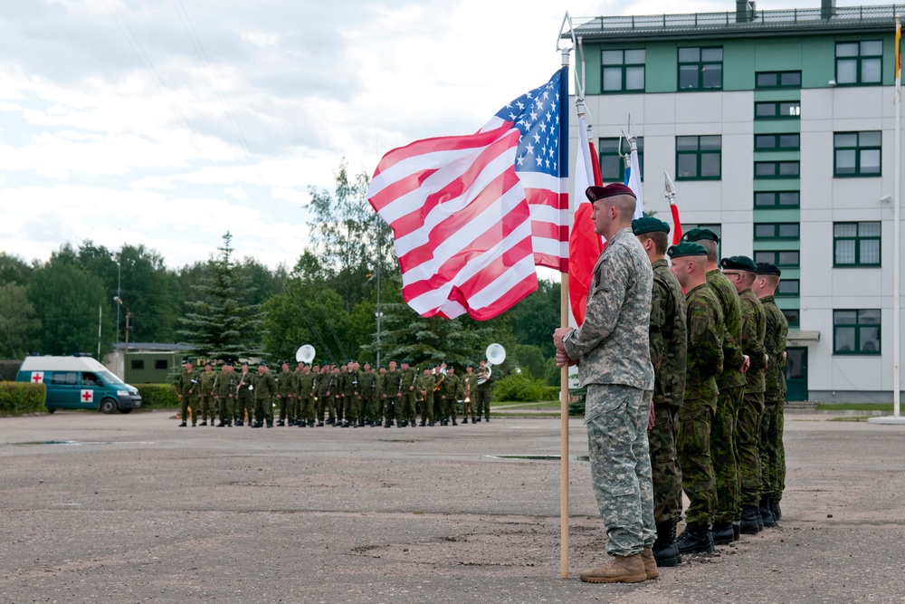 173rd Airborne participates in Saber Strike 2014 closing ceremony