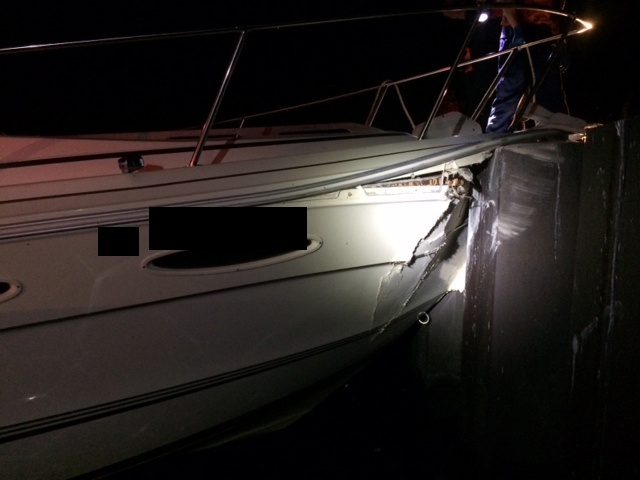 Coast Guard, CBP and local agencies rescue 4 after their boat hit pier