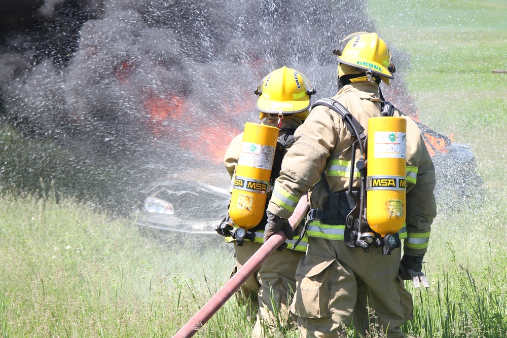 Joint operation brings civilian and military firefighters together