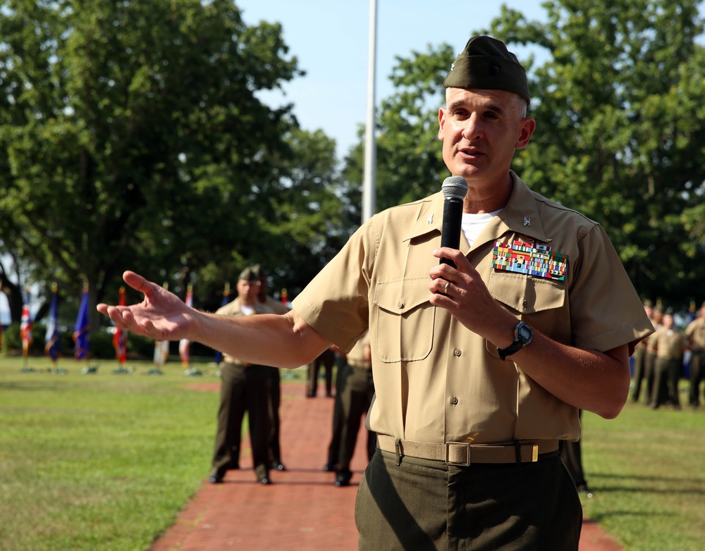 Headquarters Battalion bids farewell to commanding officer