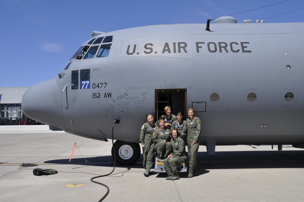 First all-female flight crew from the 192 Airlift Squadron