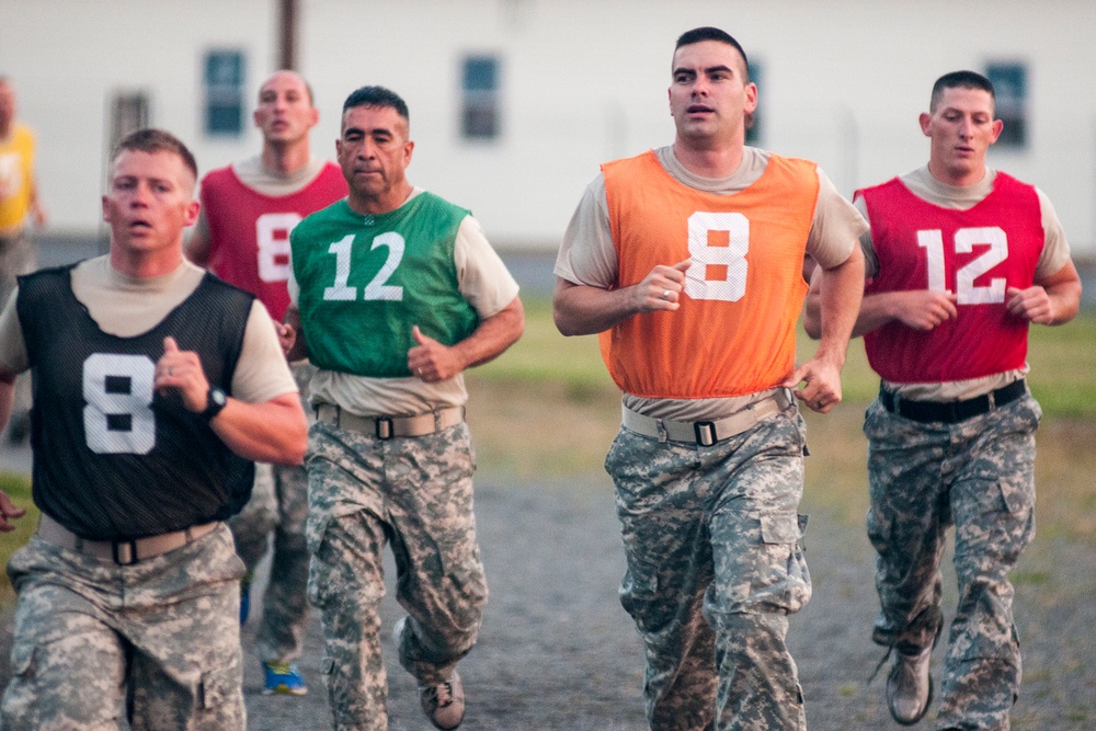 Army Reserve Soldiers tackle Physical Fitness Test during Best Warrior Competition