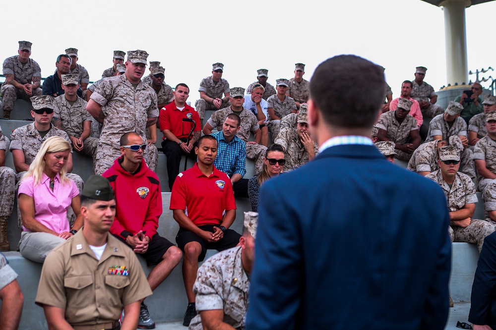 MoH Cpl. Carpenter Visits Camp Pendleton