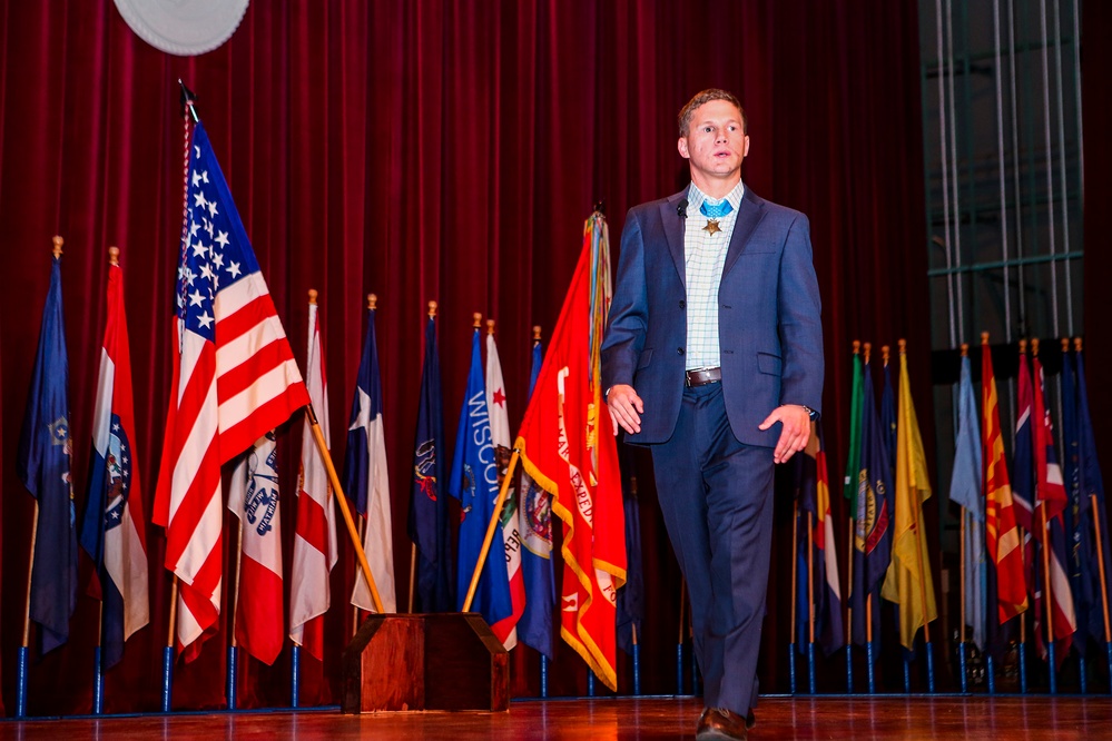 MoH Cpl. Carpenter Visits Camp Pendleton