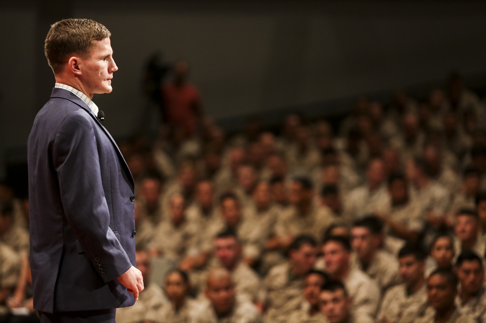 MoH Cpl. Carpenter Visits Camp Pendleton