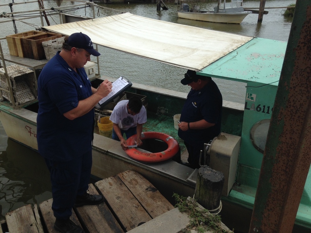 Coast Guard Auxiliary fishing vessel safety exam