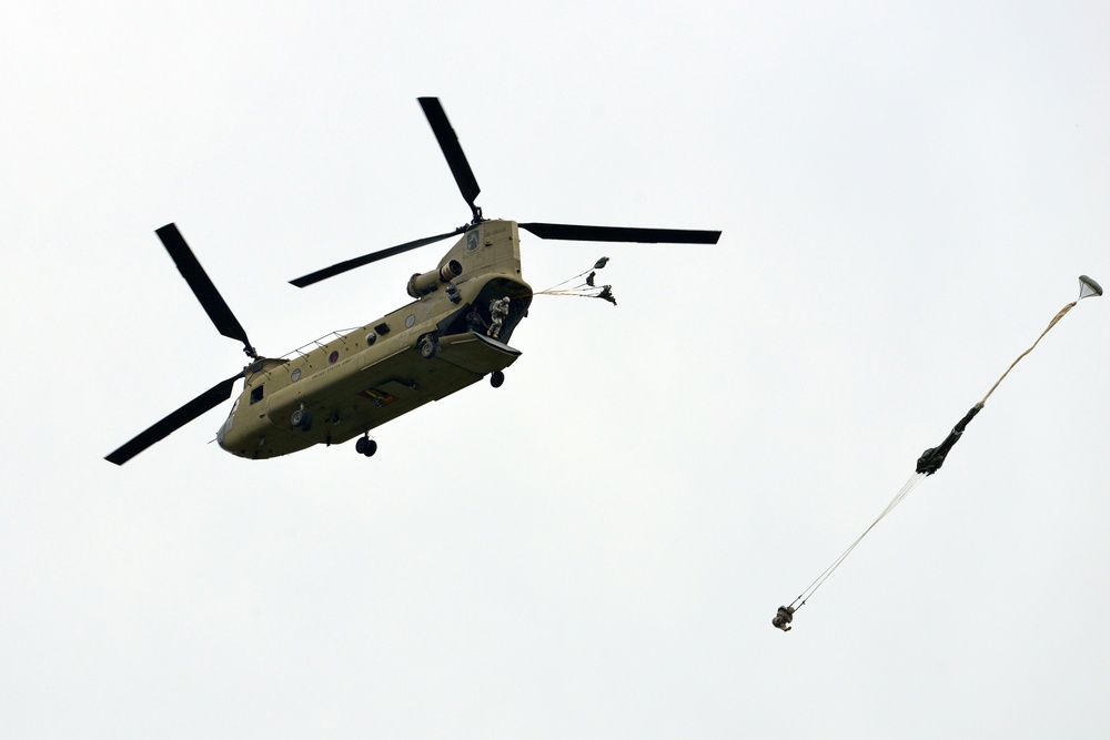 173rd Airborne Brigade jump training on Juliet Drop Zone, Pordenone, Italy