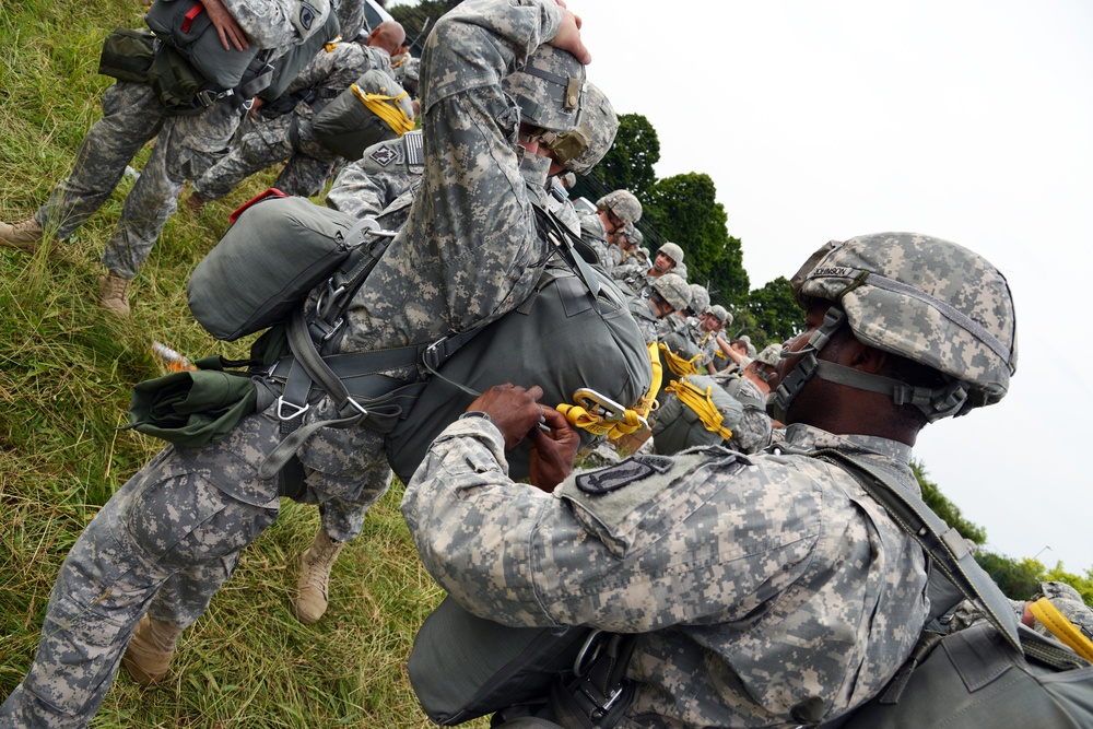 173rd Airborne Brigade jump training on Juliet Drop Zone, Pordenone, Italy