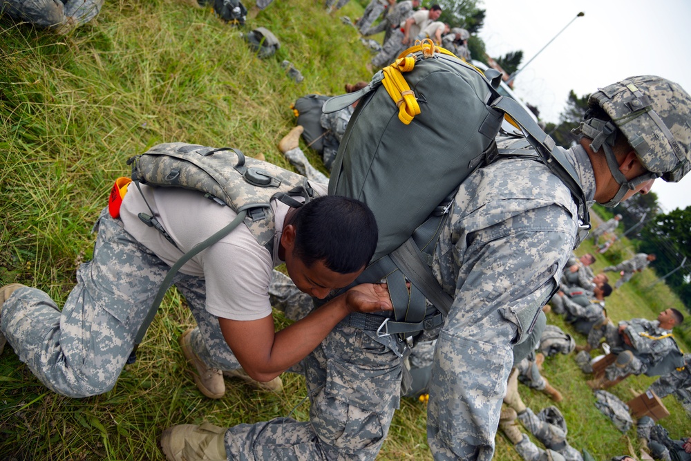 173rd Airborne Brigade jump training on Juliet Drop Zone, Pordenone, Italy