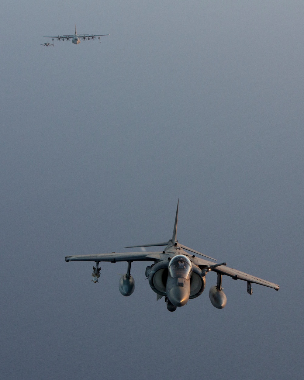 SP-MAGTF Crisis Response KC-130s and Ospreys Conduct Refueling Rehearsals with 22nd Marine Expeditionary Unit’s Harriers