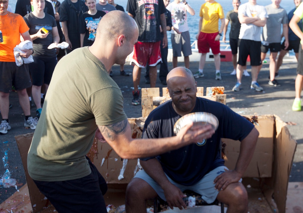 CLB-22 raises funds, celebrates with pies to the face