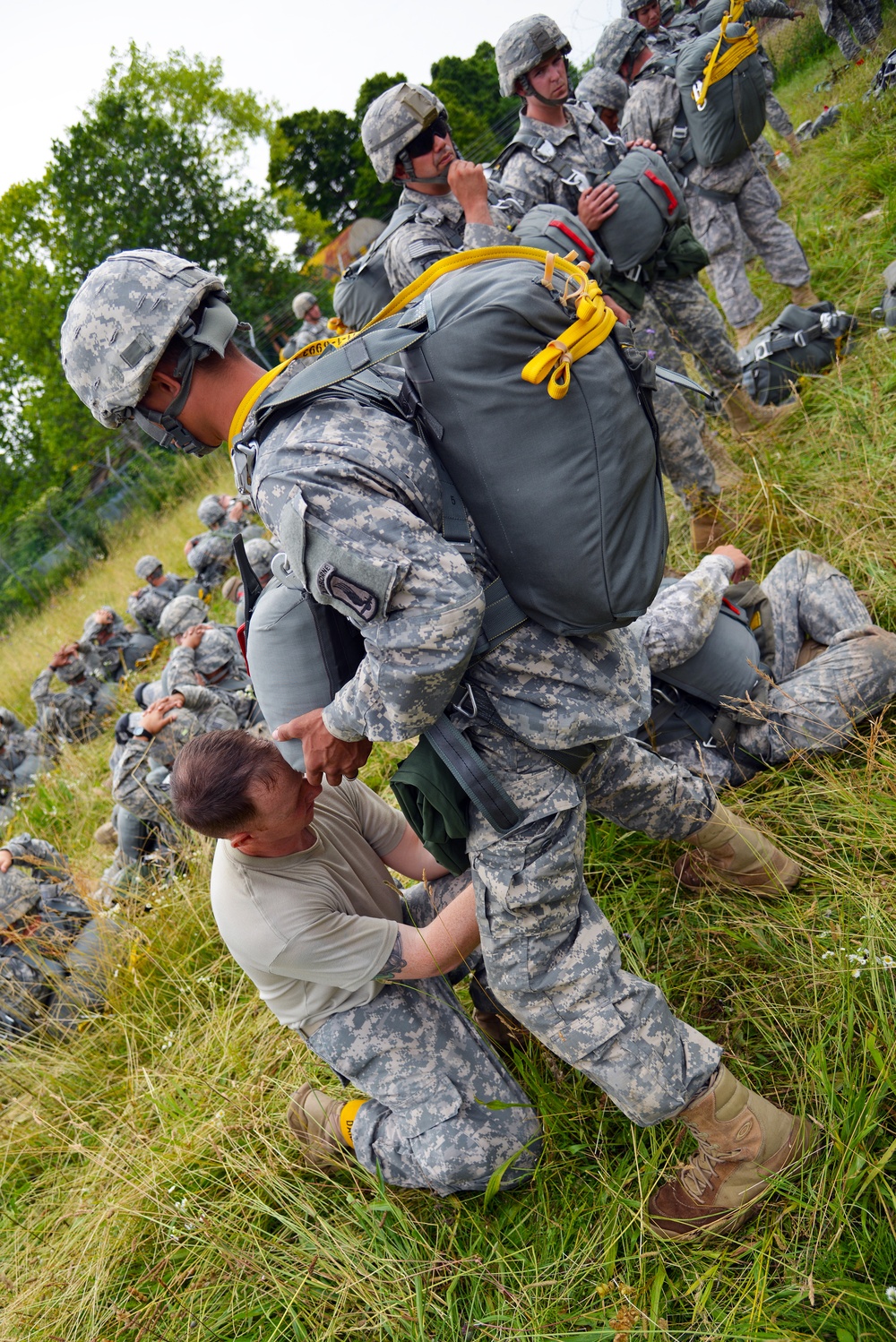 173rd Airborne Brigade jump training on Juliet Drop Zone, Pordenone, Italy