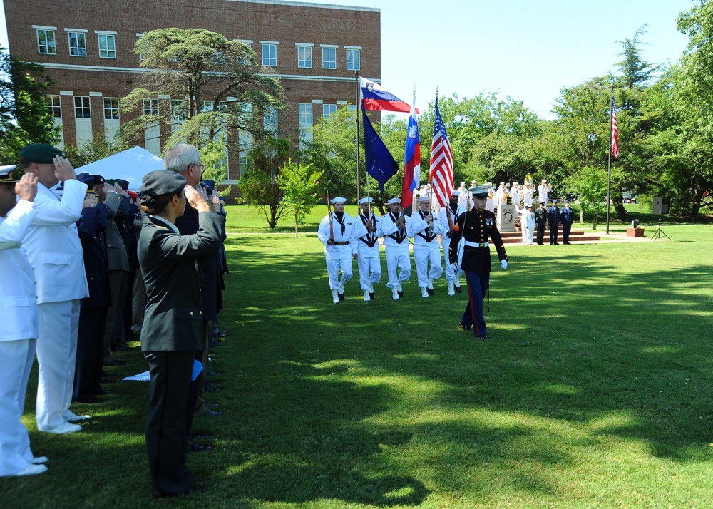 Slovenia National Day flag raising ceremony