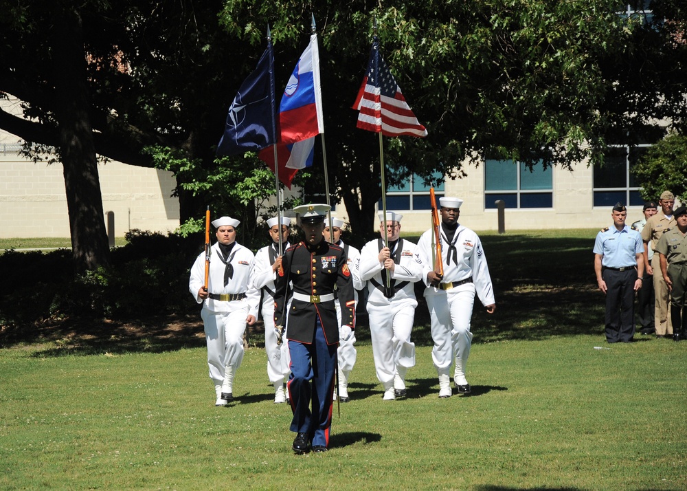 Slovenia National Day flag raising ceremony