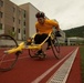 Army Staff Sgt. Chanda Gaeth trains to compete in the wheelchair racing event at the 2014 Army Warrior Trials in West Point, NY