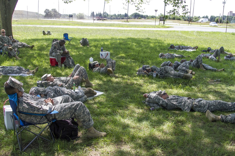 2014 Army Reserve Best Warrior Competition - Resting up