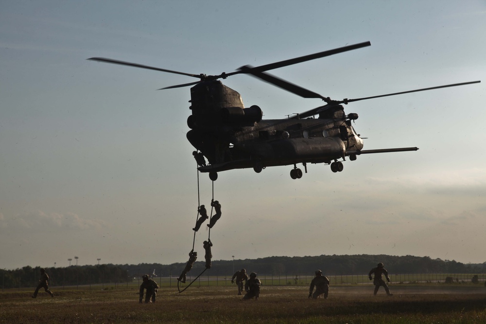 Fast rope training