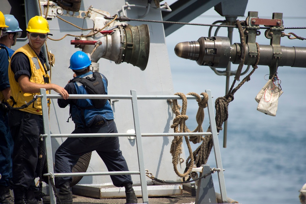 USS Arleigh Burke replenishment