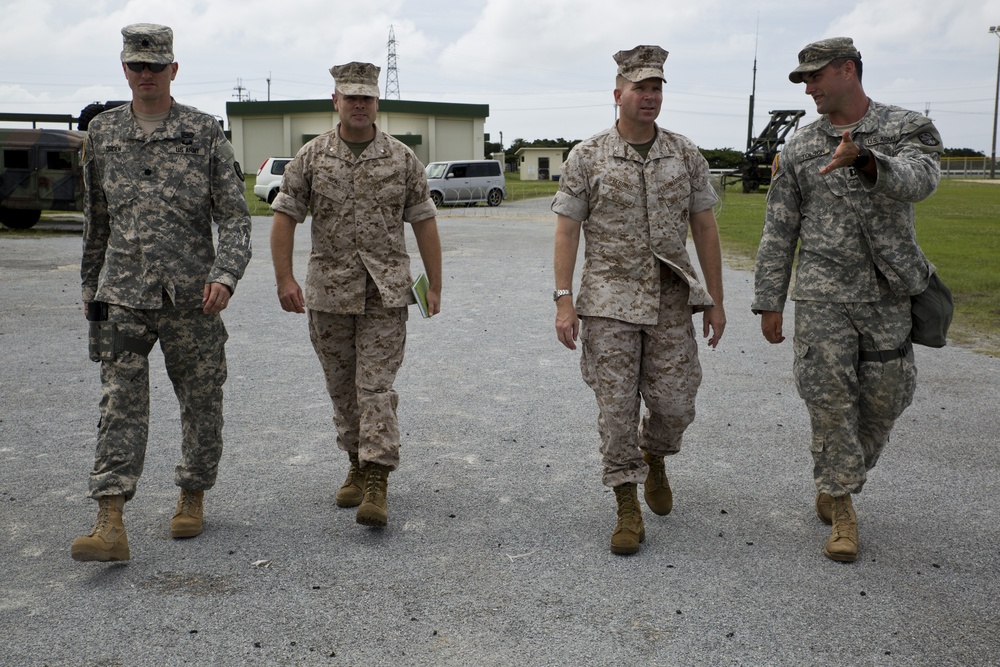 MACG-18 officers tour US Army Patriot missile launcher training site