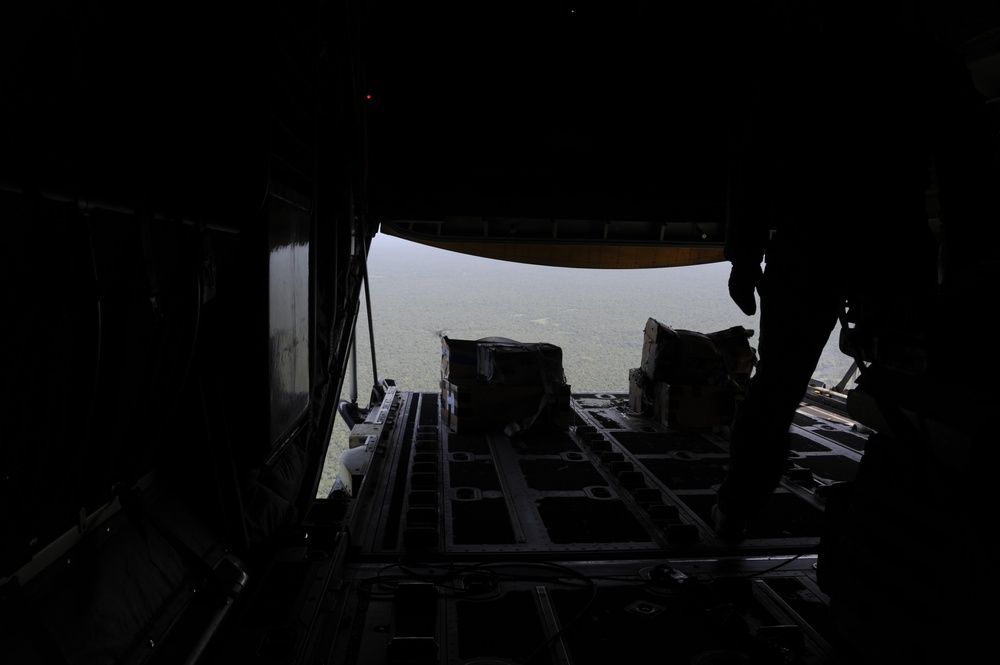 C-130J Super Hercules pamphlet air drop