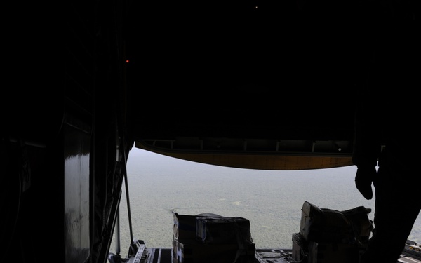 C-130J Super Hercules pamphlet air drop