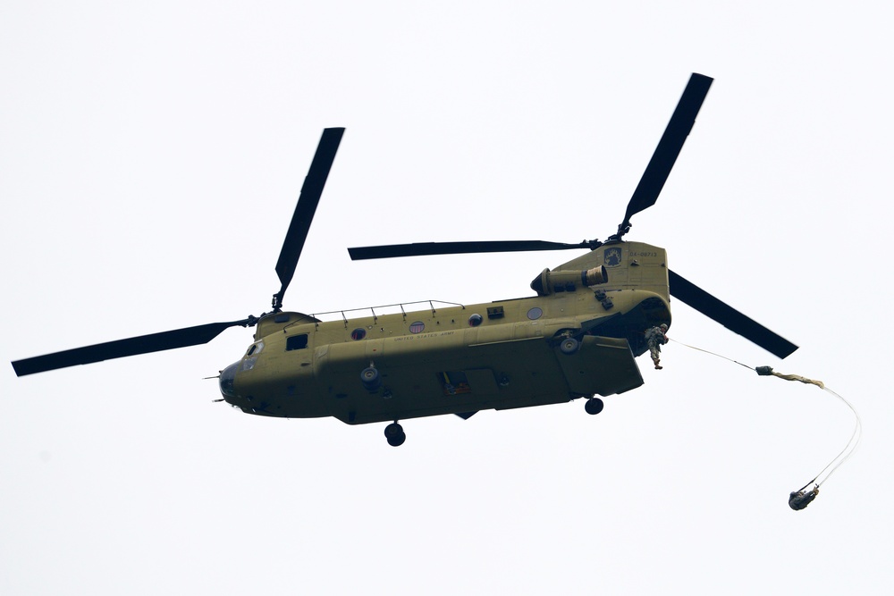 173rd Airborne Brigade jump training on Juliet Drop Zone, Pordenone, Italy