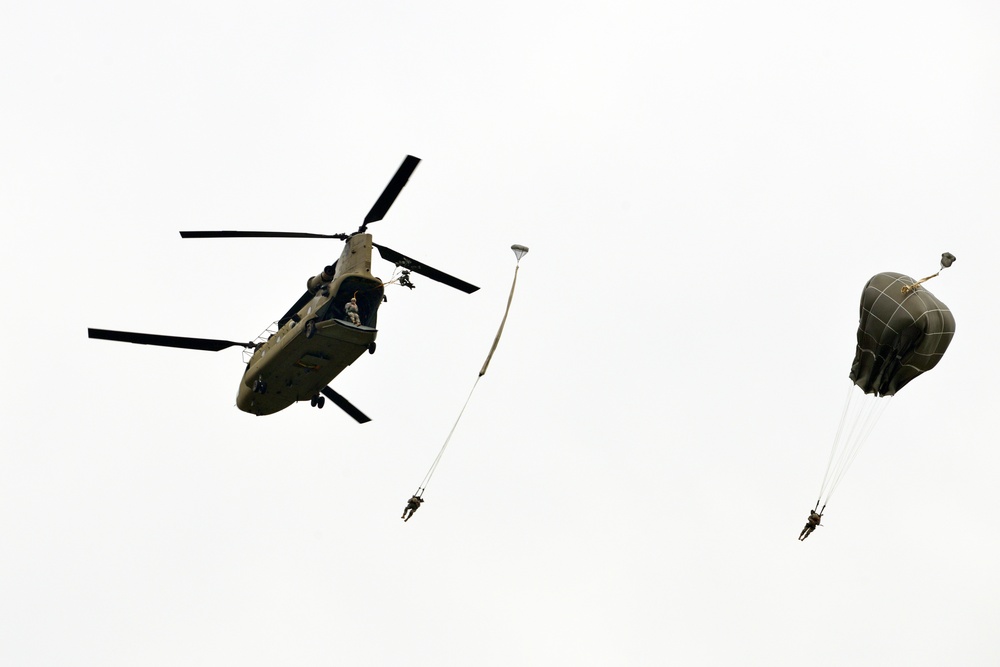 173rd Airborne Brigade jump training on Juliet Drop Zone, Pordenone, Italy