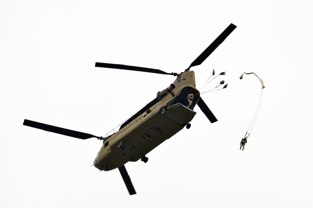 173rd Airborne Brigade jump training on Juliet Drop Zone, Pordenone, Italy