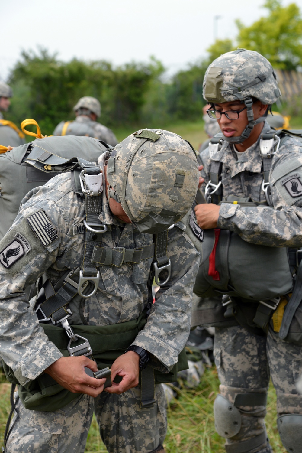 173rd Airborne Brigade Jump training on Juliet Drop Zone , Pordenone, Italy.