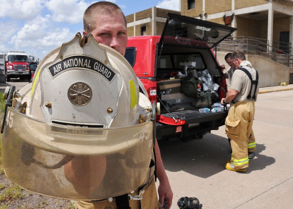 114th Civil Engineer Squadron firefighting exercise