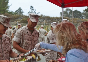 Act of Appreciation: CLB-1 Marines enjoy breakfast prepared by church volunteers