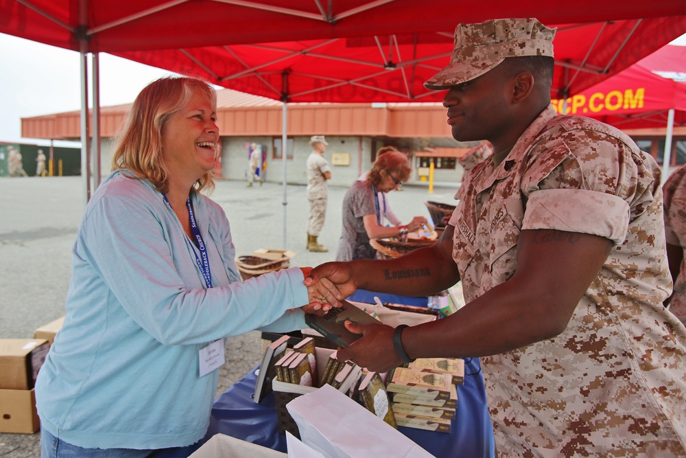 Act of Appreciation: CLB-1 Marines enjoy breakfast prepared by church volunteers