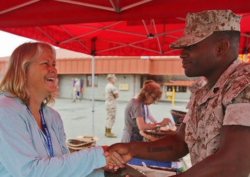 Act of Appreciation: CLB-1 Marines enjoy breakfast prepared by church volunteers