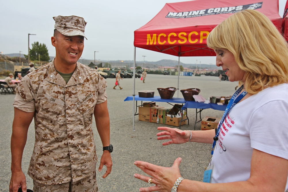 Act of Appreciation: CLB-1 Marines enjoy breakfast prepared by church volunteers