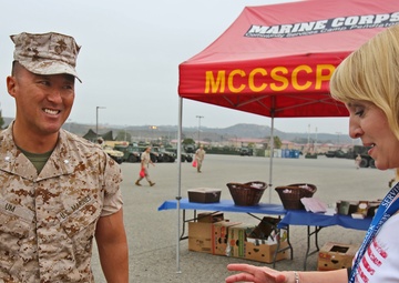 Act of Appreciation: CLB-1 Marines enjoy breakfast prepared by church volunteers