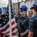 USS Abraham Lincoln evening colors