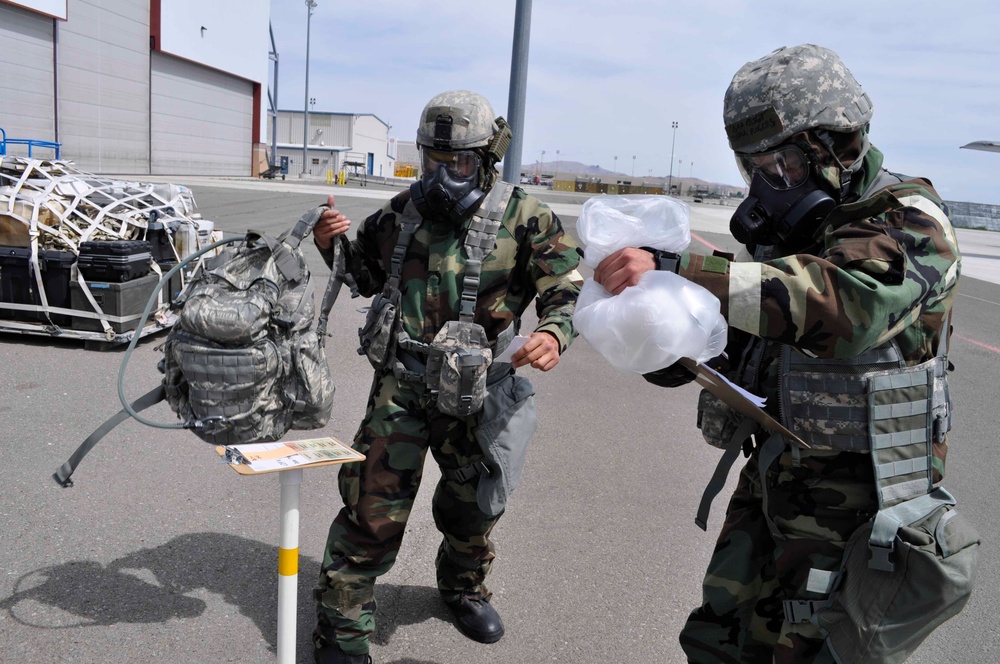 Nevada Air Guard simulates contaminated tarmac
