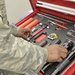 Crew chief inspects flight line tool box