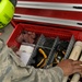 Crew chief inspects flight line tool box