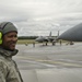 Crew chief prepares F-15C for takeoff