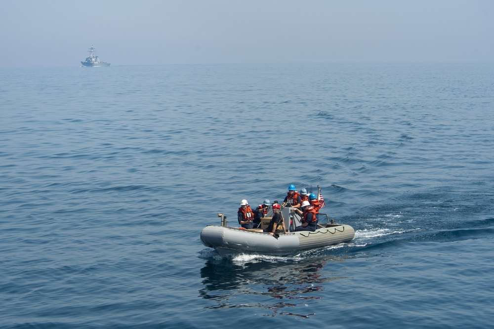 USS Arleigh Burke action