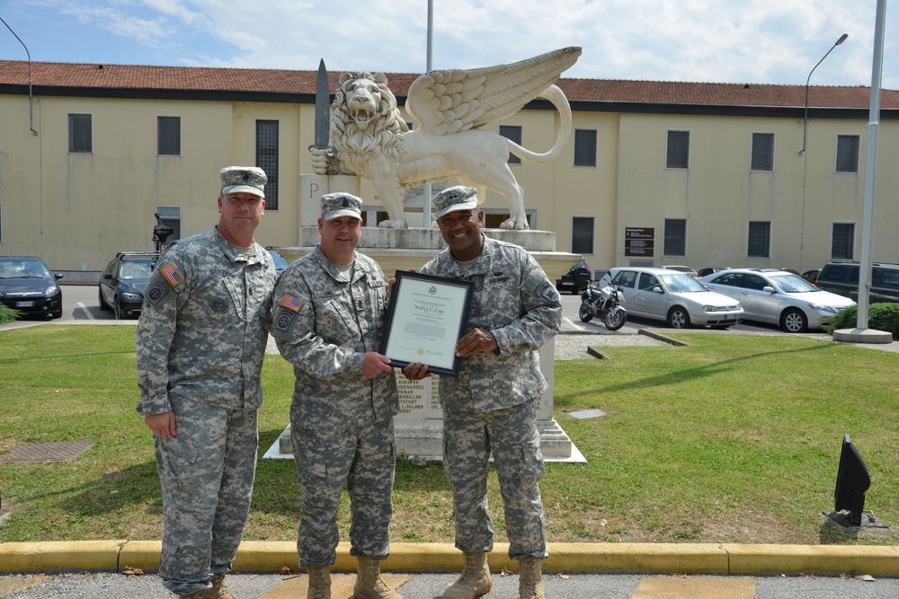 Award ceremony for Sgt. Maj. Wesley C. Long