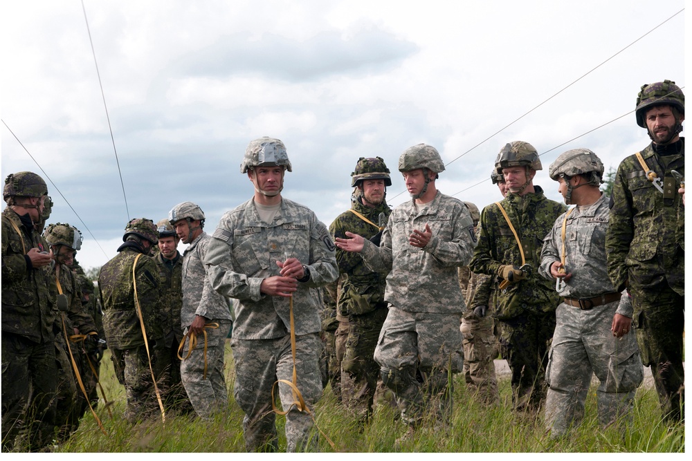 173rd paratroopers jump with Lithuanian, Danish forces