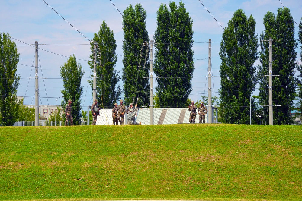 Basic airborne refresh training with 173rd Airborne Brigade and 35th Regiment Parachute Artillery
