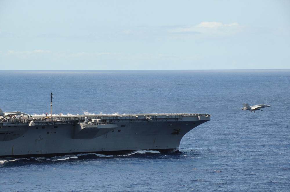USS Ronald Reagan en route to RIMPAC 2014