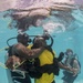 US Navy divers and Belizean coast guard divers practice SCUBA emergency procedures in a pool