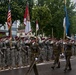 US paratroopers march in Estonian Victory Day parade